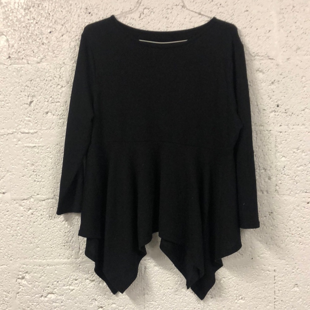 Black long sleeve ruffled SHEIN PLUS sweater